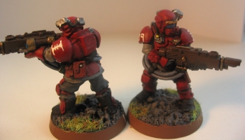 Painted Inquisitorial Soldier figures