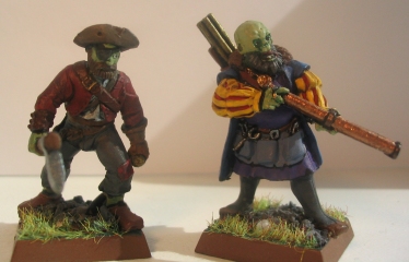 Painted Miniatures - Zombie Pirate Captains