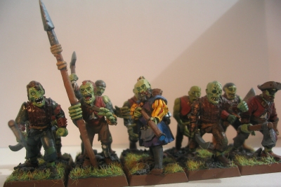 Painted Miniatures - Zombie Pirate Army